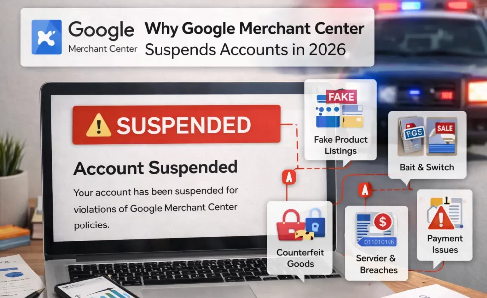 why google suspends merchant center