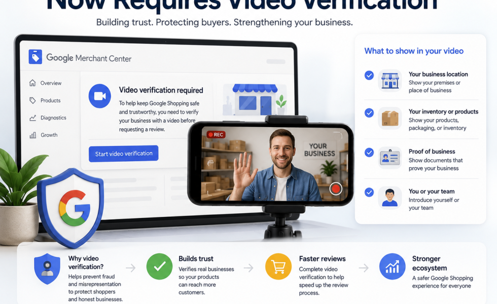 Merchant center video verifiation