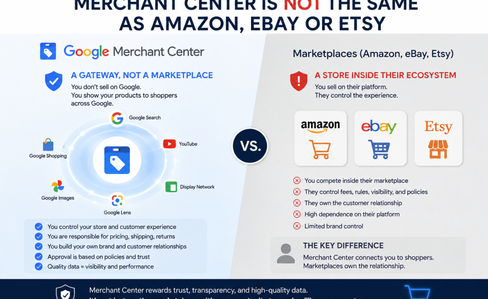 Merchant Center is not Amazon
